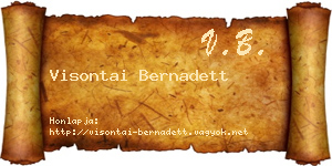 Visontai Bernadett névjegykártya