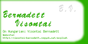 bernadett visontai business card